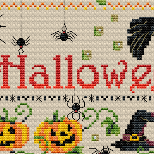 Halloween cross stitch pattern Spooky cross stitch Bat cross stitch Pumpkin cross stitch Ghost embroidery