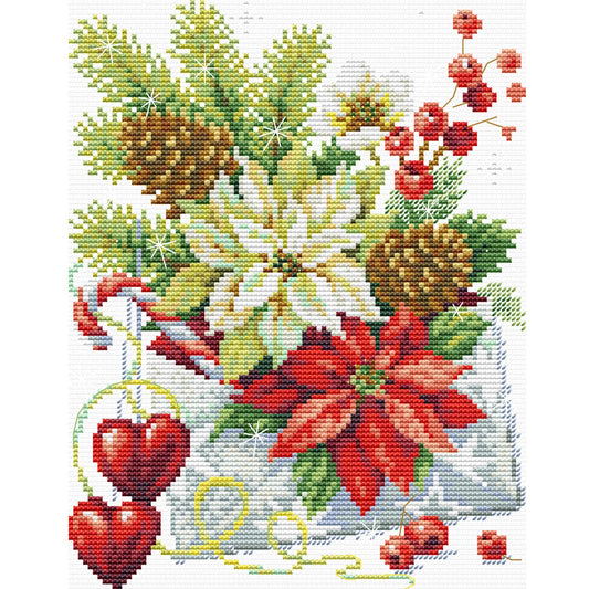 Christmas Wishes PDF Counted cross stitch pattern Holiday Digital cross stitch chart Christmas PDF cross stitch pattern