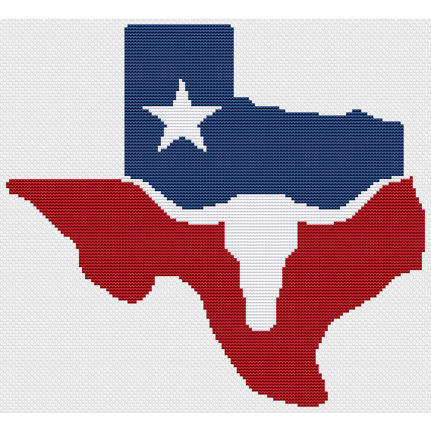 Texas Flag cross stitch PDF pattern | Texas Decor | Patriotic Embroidery