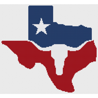 Texas Flag cross stitch PDF pattern | Texas Decor | Patriotic Embroidery