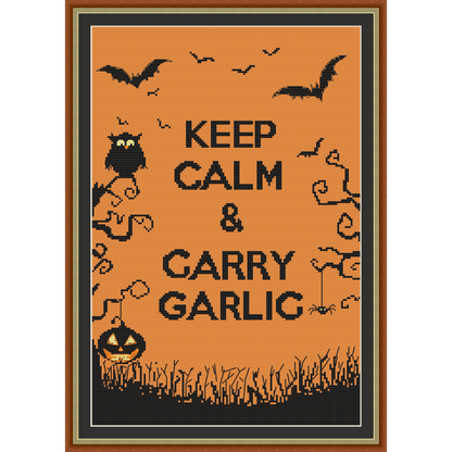 Funny Halloween Cross Stitch pattern | Halloween cross stitch | Instant Download PDF| Monochrome cross stitch