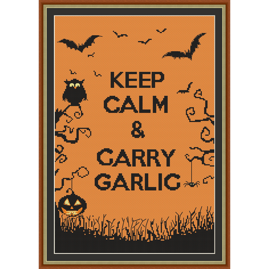 Funny Halloween Cross Stitch pattern | Halloween cross stitch | Instant Download PDF| Monochrome cross stitch