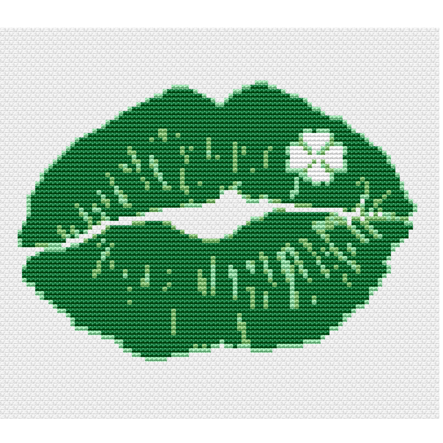 Kiss Cross Stitch Pattern | Monochrome Cross Stitch Pattern |PDF instant download