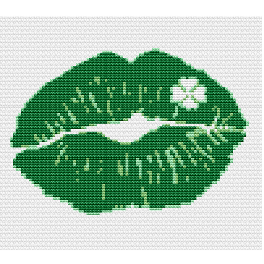 Kiss Cross Stitch Pattern | Monochrome Cross Stitch Pattern |PDF instant download