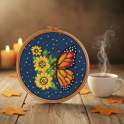 Monarch Night — Cross Stitch Pattern PDF