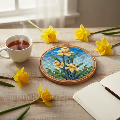 Spring Bloom — Daffodil Cross Stitch Pattern
