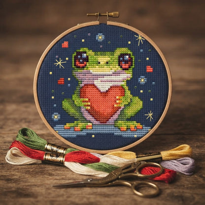 Starry Frog — Free Cross Stitch Pattern PDF