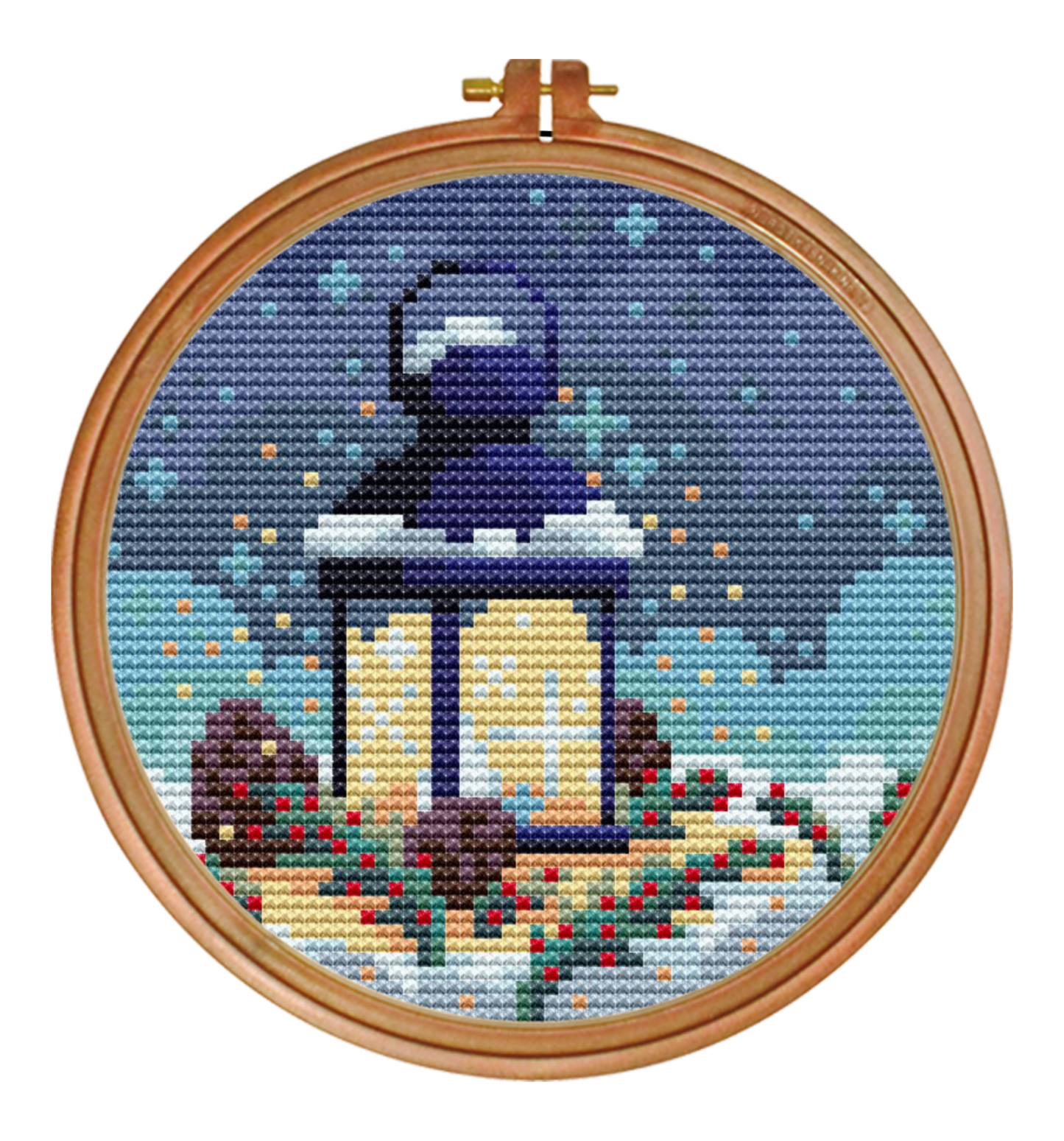 Holiday Glow Cross Stitch Pattern — PDF Instant Download