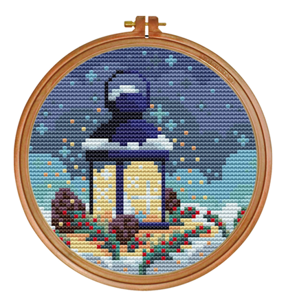 Holiday Glow Cross Stitch Pattern — PDF Instant Download
