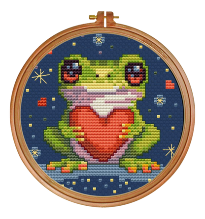 Starry Frog — Free Cross Stitch Pattern PDF