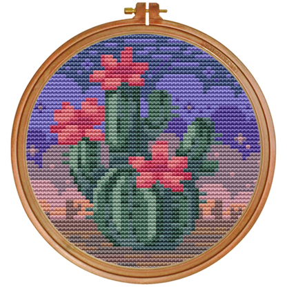 🌵 Desert Bloom Cross-Stitch Pattern