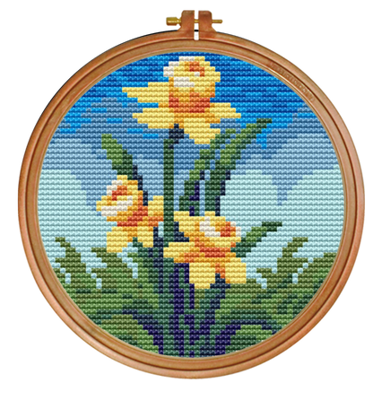Spring Bloom — Daffodil Cross Stitch Pattern