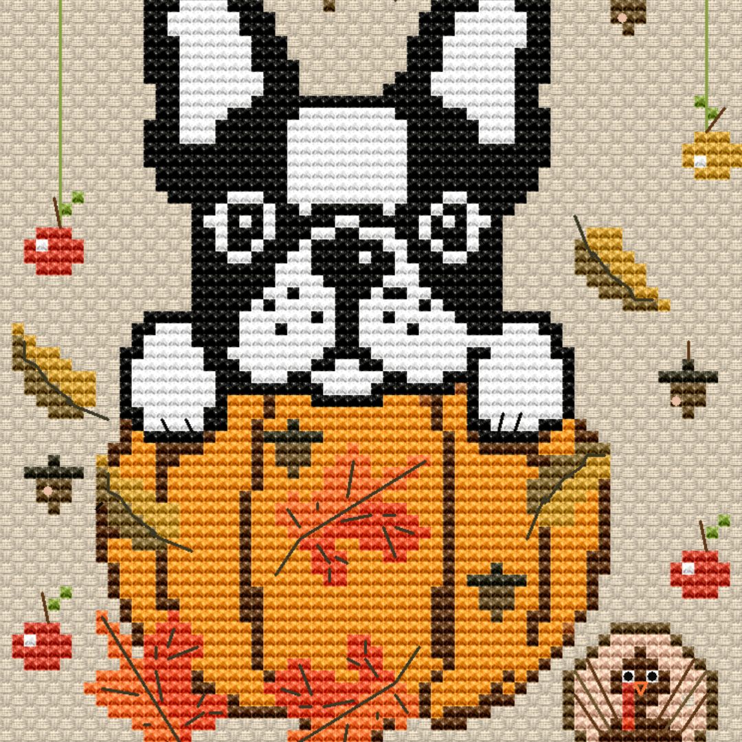 Happy Thanksgiving |Fun Animal cross stitch Pattern | Digital download