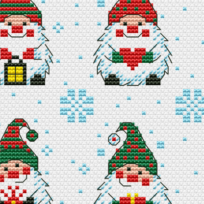 Christmas gnome, Cross stitch, Christmas cross stitch, Gnomes cross stitch, Modern cross stitch