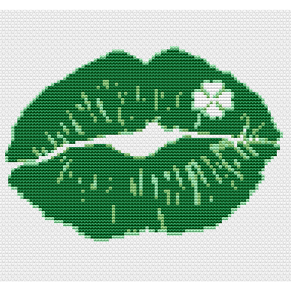 Kiss Cross Stitch Pattern | Monochrome Cross Stitch Pattern |PDF instant download