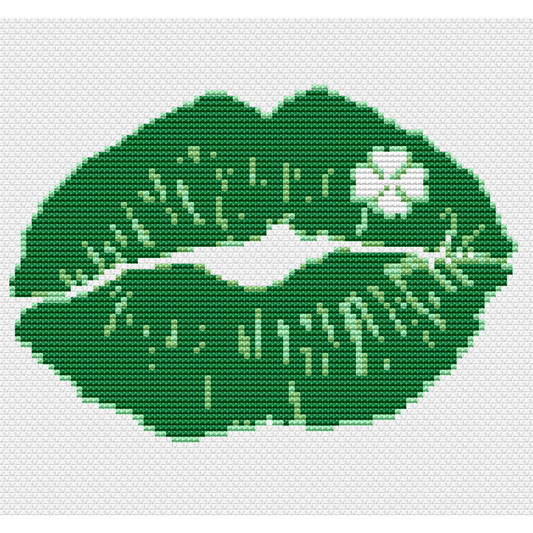 Kiss Cross Stitch Pattern | Monochrome Cross Stitch Pattern |PDF instant download