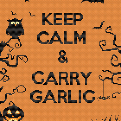 Funny Halloween Cross Stitch pattern | Halloween cross stitch | Instant Download PDF| Monochrome cross stitch