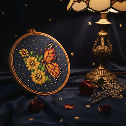 Monarch Night — Cross Stitch Pattern PDF