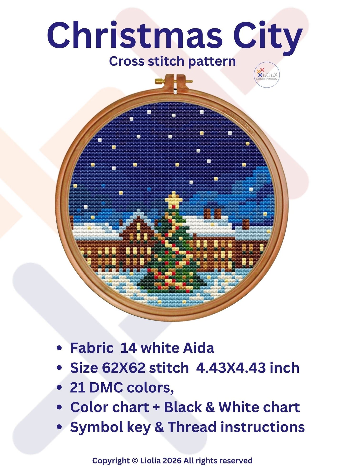 Christmas City — Cross Stitch Pattern PDF