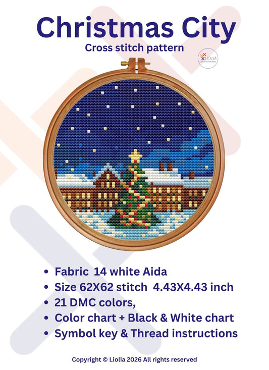 Christmas City — Cross Stitch Pattern PDF