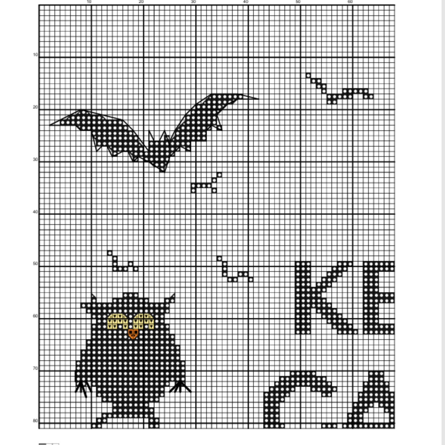 Funny Halloween Cross Stitch pattern | Halloween cross stitch | Instant Download PDF| Monochrome cross stitch