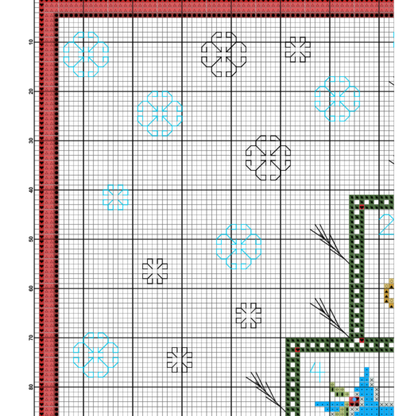 Christmas Tree Advent Calendar cross stitch, Merry Christmas sampler, Winter Advent Sampler pdf, Winter Cross Stitch pattern