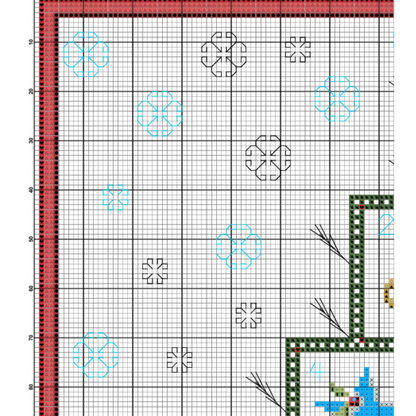 Christmas Tree Advent Calendar cross stitch, Merry Christmas sampler, Winter Advent Sampler pdf, Winter Cross Stitch pattern