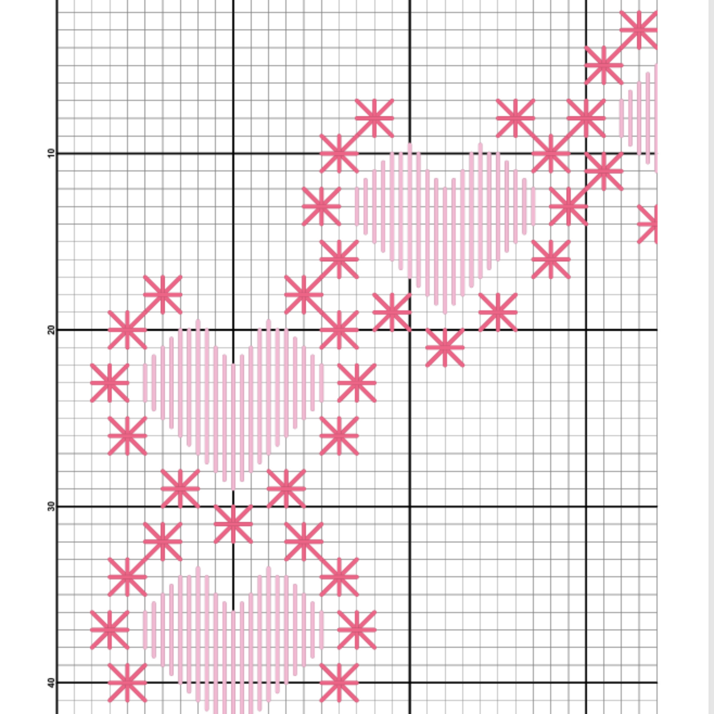 Cross stitch pattern Heart Sampler, romantic cross stitch, monochrome embroidery, PDF, printable cross stitch chart, sampler cross stitch