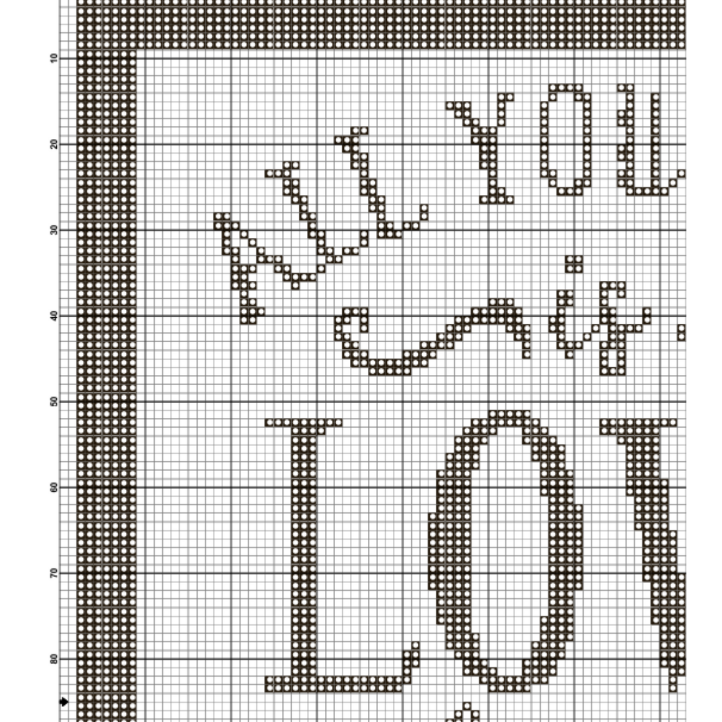 Love Tea Cross Stitch Pattern | PDF Instant Download |Modern Cross Stitch Pattern