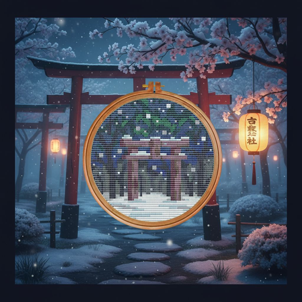 Winter Shrine — Cross Stitch Pattern