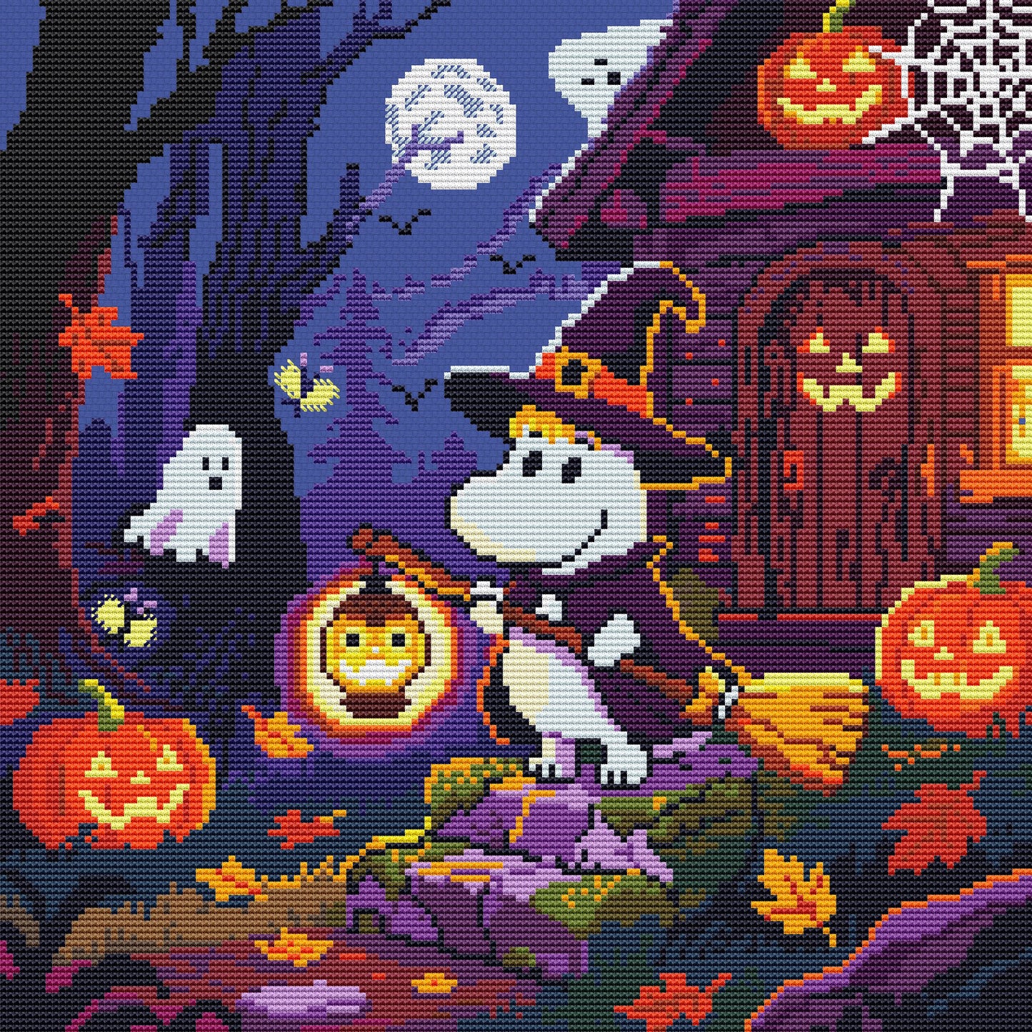 Moomin Halloween cross stitch digital pattern