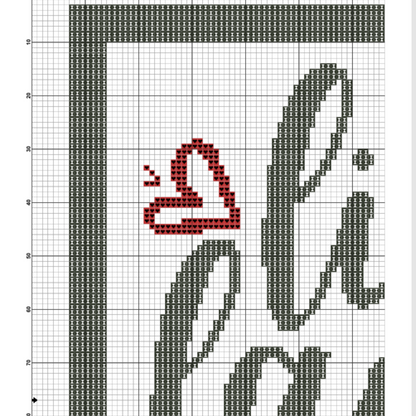 Live Laugh Love cross stitch pattern | Digital PDF Instant Download |Easy Beginner Pattern