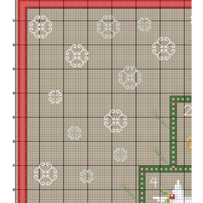 Christmas Tree Advent Calendar cross stitch, Merry Christmas sampler, Winter Advent Sampler pdf, Winter Cross Stitch pattern