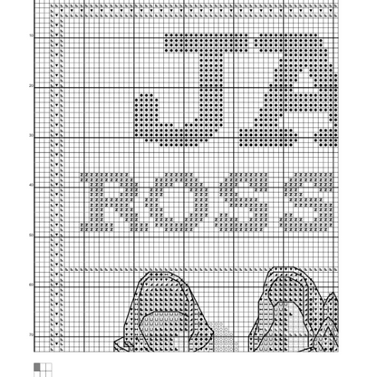 Birth announcement modern cross stitch pattern, baby, personalized, boy girl nursery decor, counted, chart, gift DIY, digital PDF
