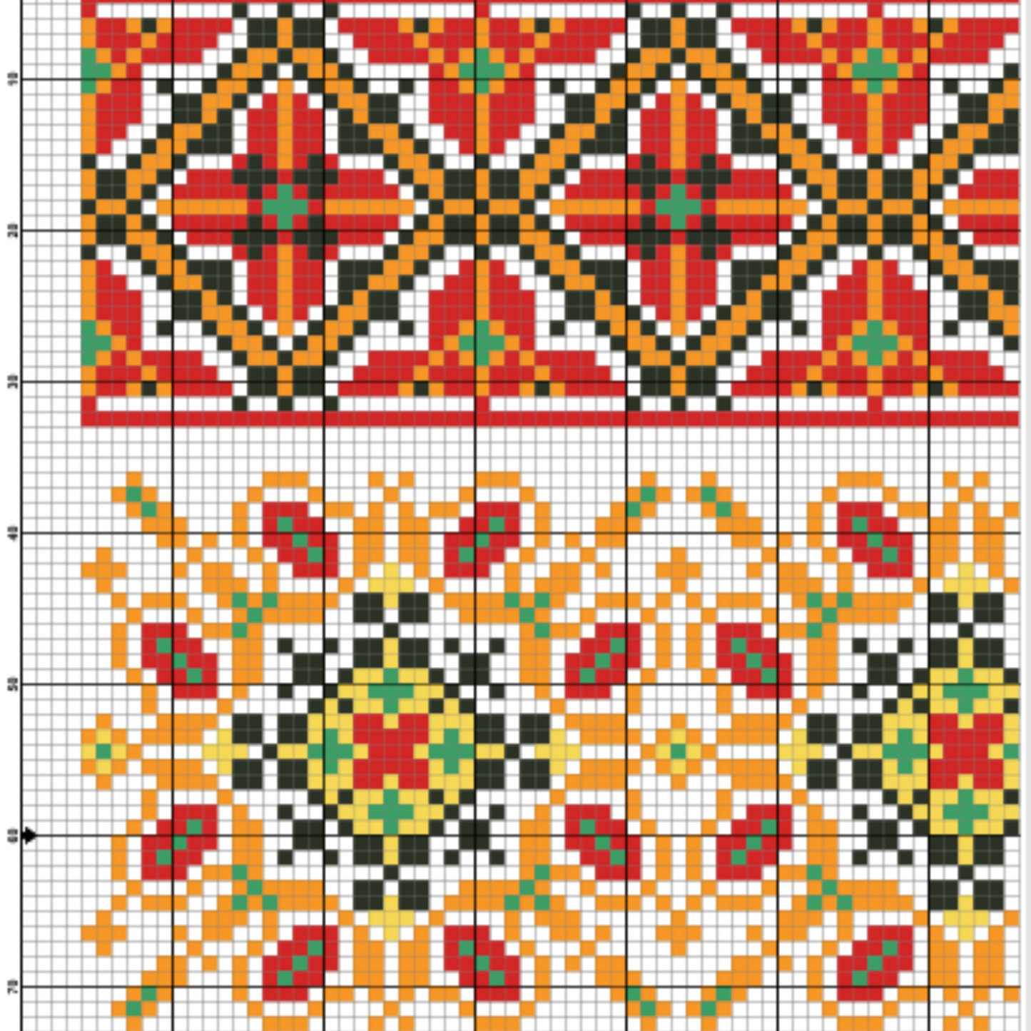 Ukrainian Sampler Cross Stitch Pattern PDF, Folk Geometric Floral Ornaments of Ukraine l Ethnic Embroidery Pattern