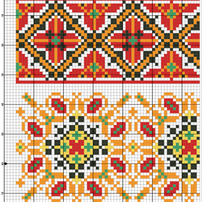 Ukrainian Sampler Cross Stitch Pattern PDF, Folk Geometric Floral Ornaments of Ukraine l Ethnic Embroidery Pattern
