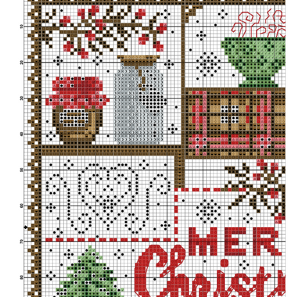 Merry Christmas cross stitch sampler, Winter primitive sampler, Christmas cross stitch, Christmas Sampler Cross Stitch Pattern, X Stitch Chart, Snowman Cross Stitch Embroidery