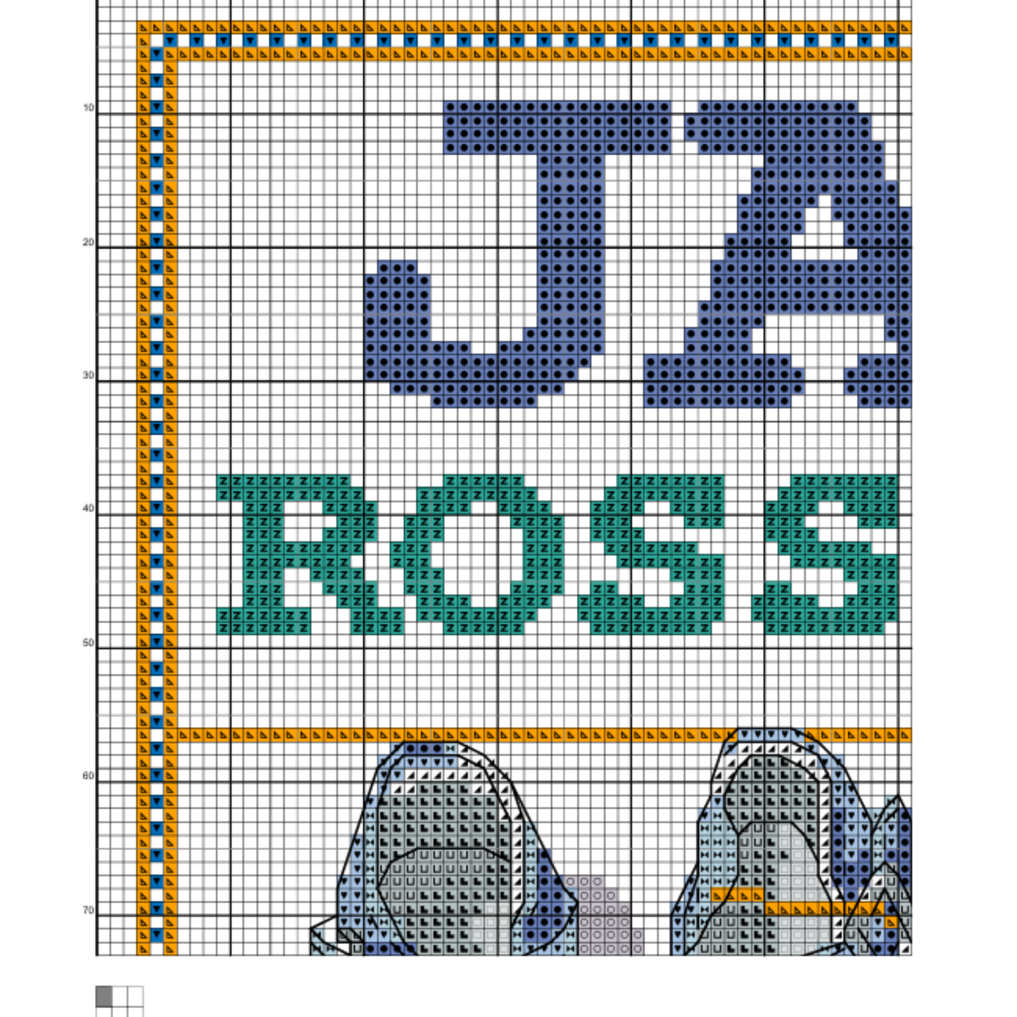 Birth announcement modern cross stitch pattern, baby, personalized, boy girl nursery decor, counted, chart, gift DIY, digital PDF