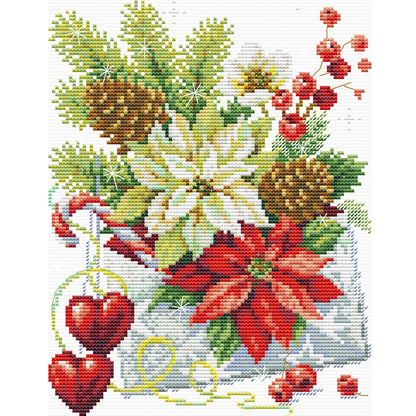Christmas Wishes PDF Counted cross stitch pattern Holiday Digital cross stitch chart Christmas PDF cross stitch pattern