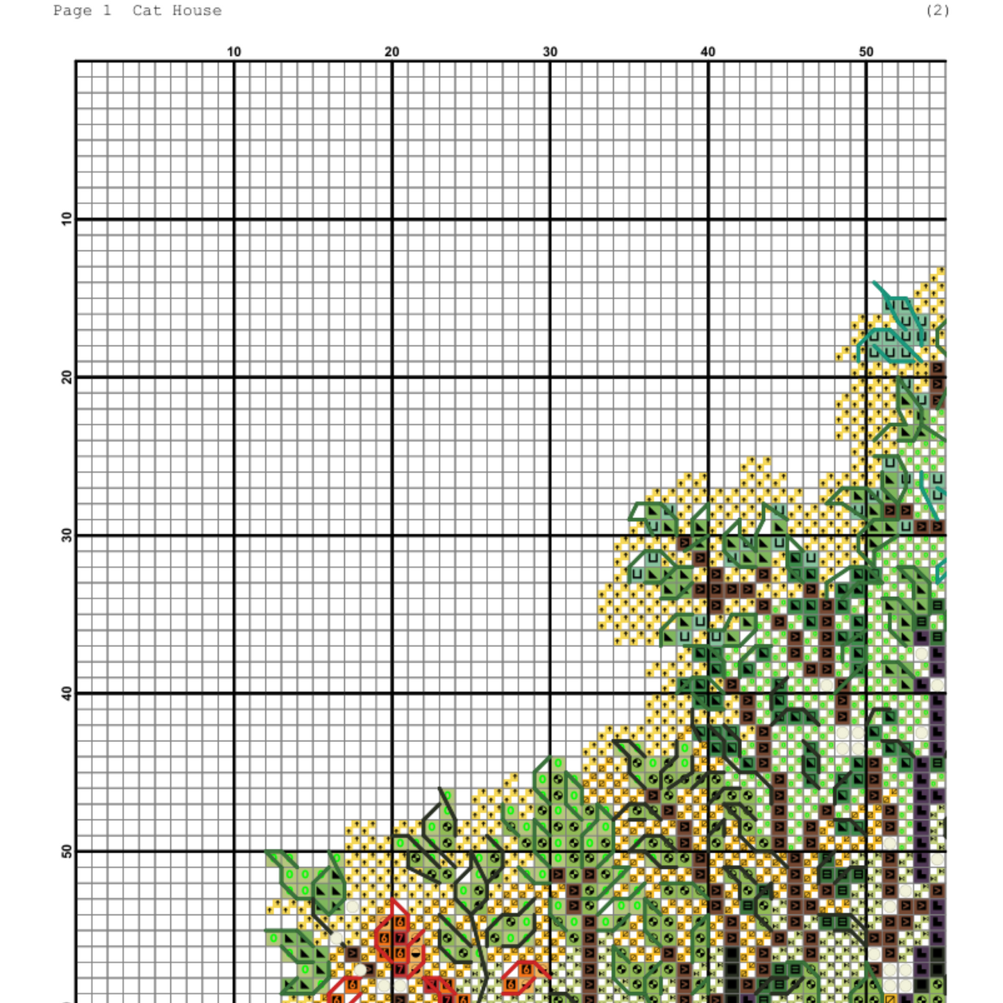 Cat House Cross Stitch Pattern | Modern Cross Stitch | Digital Download | Pet Lover Gift | Pattern Keeper PDF