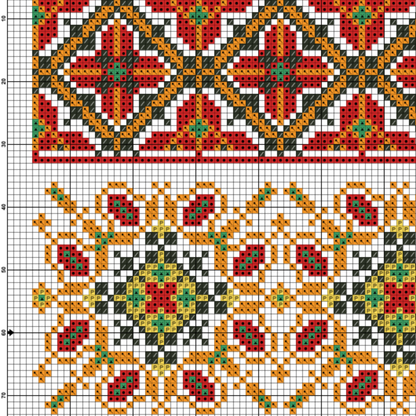 Ukrainian Sampler Cross Stitch Pattern PDF, Folk Geometric Floral Ornaments of Ukraine l Ethnic Embroidery Pattern