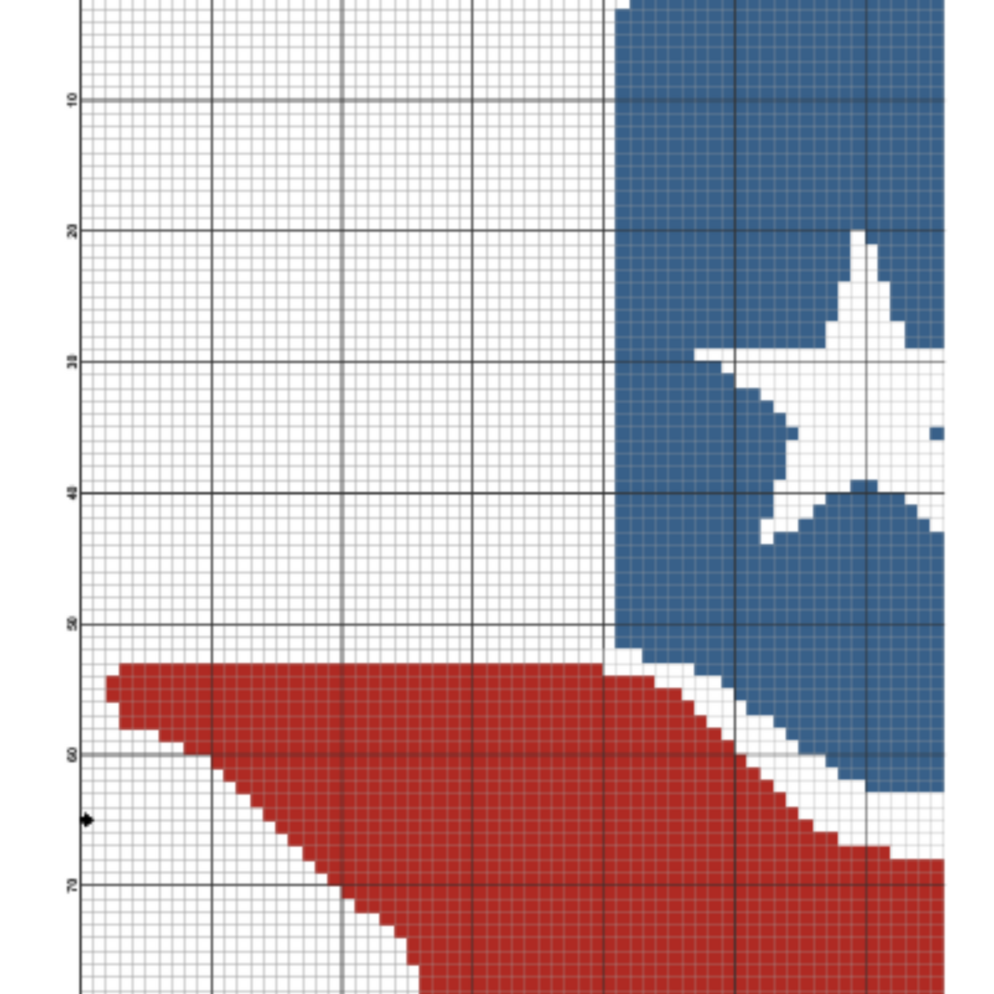 Texas Flag cross stitch PDF pattern | Texas Decor | Patriotic Embroidery