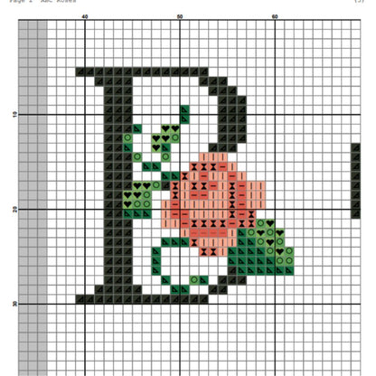 Floral Alphabet Cross Stitch Pattern | Complete A-Z & Numbers | Instant Download PDF
