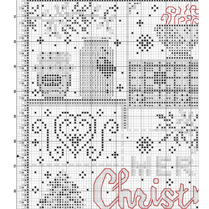 Merry Christmas cross stitch sampler, Winter primitive sampler, Christmas cross stitch, Christmas Sampler Cross Stitch Pattern, X Stitch Chart, Snowman Cross Stitch Embroidery