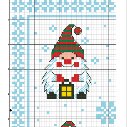 Christmas gnome, Cross stitch, Christmas cross stitch, Gnomes cross stitch, Modern cross stitch