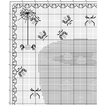 Spooky Cups Cross Stitch pattern | Halloween cross stitch | Instant Download PDF