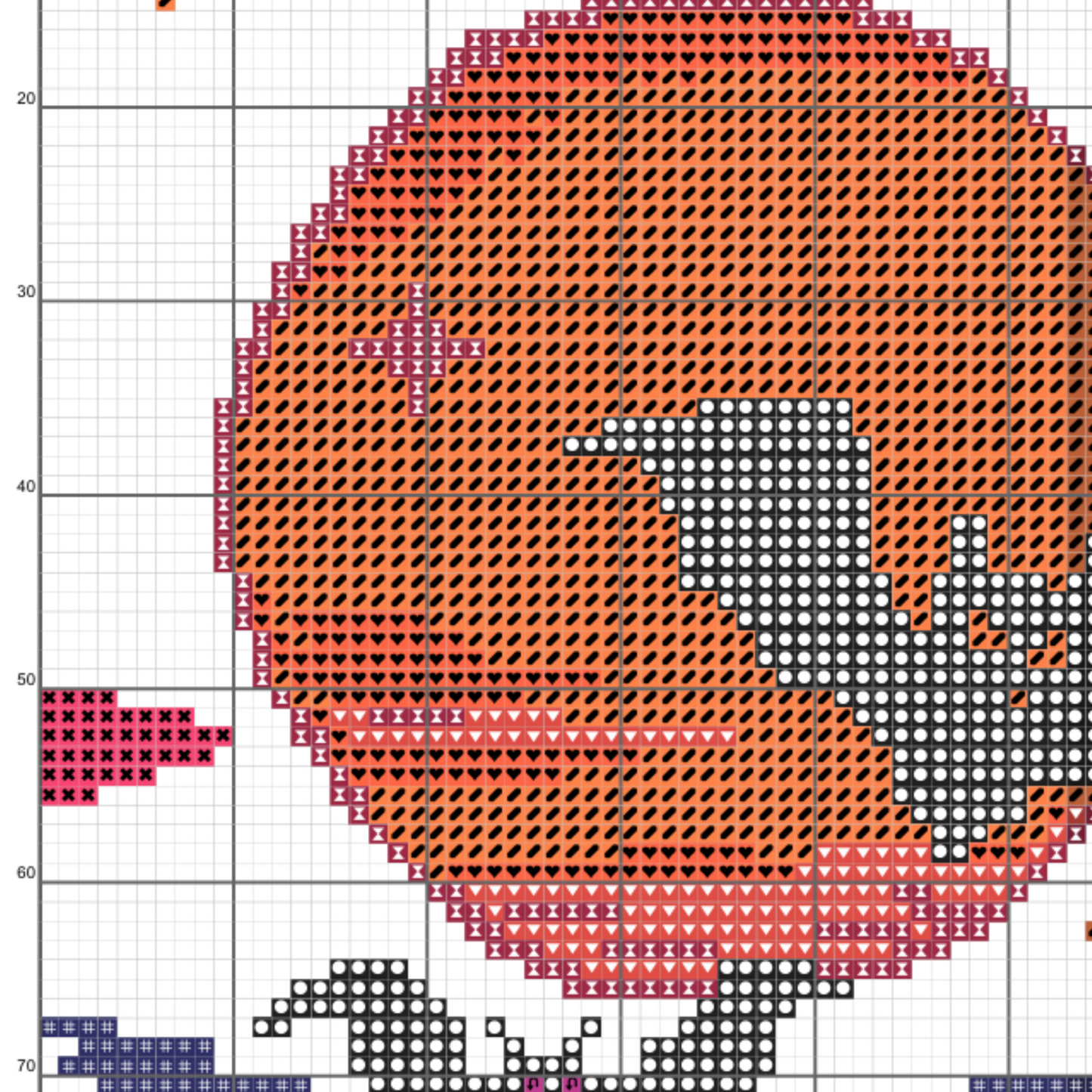 Halloween Night Out cross stitch pattern, Halloween DIY kit, wall decor