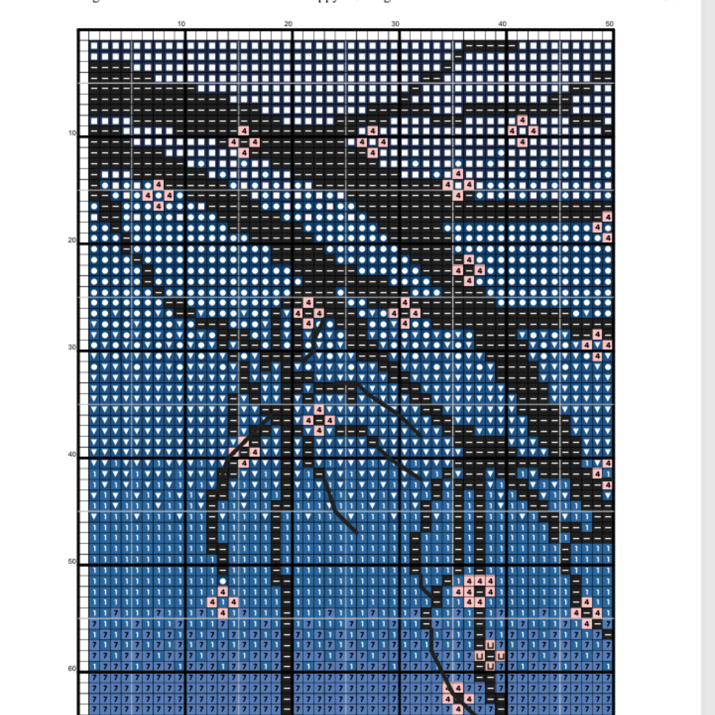 Happy Morning silhouette cross stitch pattern, cross stitch PDF, instant download