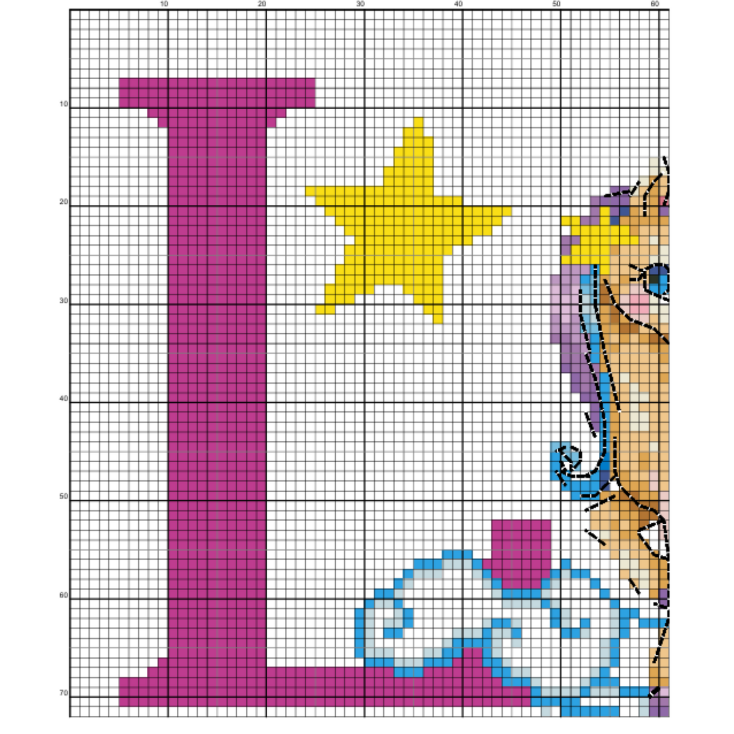 Unicorn Love Cross Stitch Pattern - Instant Download