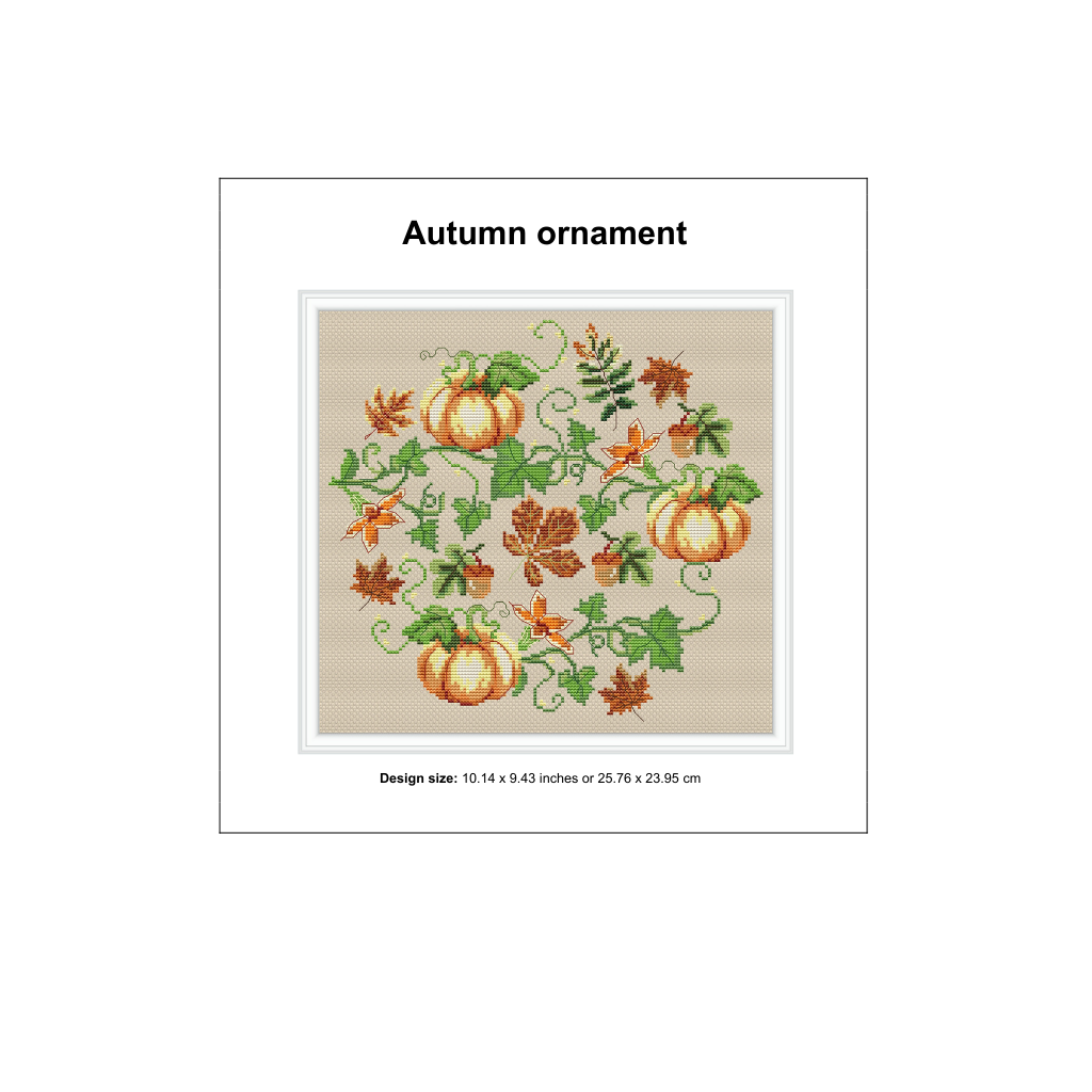 Fall cross stitch pattern, Halloween, Fall cross stitch PDF, Thanksgiving, Autumn Season Hand Embroidery. Modern counted cross stitch chart.